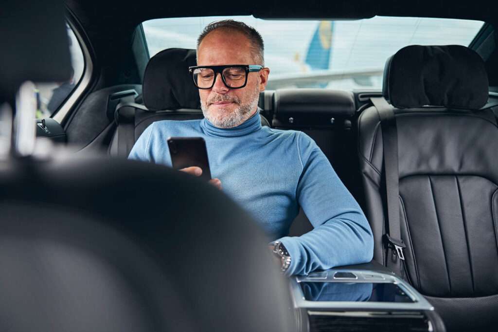 taxi passenger sitting in the back seat 2021 09 03 09 39 11 utc Riyadh Transport Services
